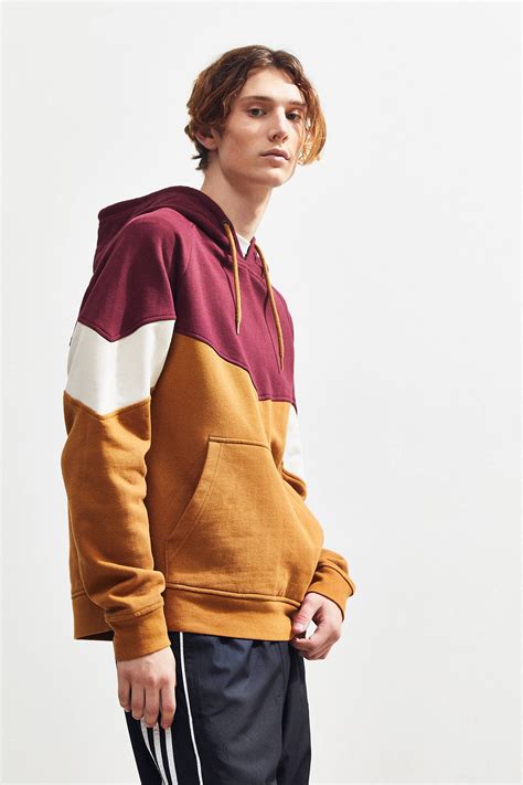 Uo Colorblocked Hoodie Sweatshirt Urban Outfitters Sweatshirts