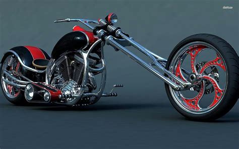 Stretched Out Custom Chopper Chopper Motorcycle Harley Davidson