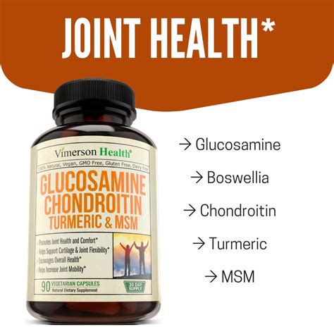 Glucosamine With Chondroitin Turmeric Msm Boswellia Joint Pain Relief