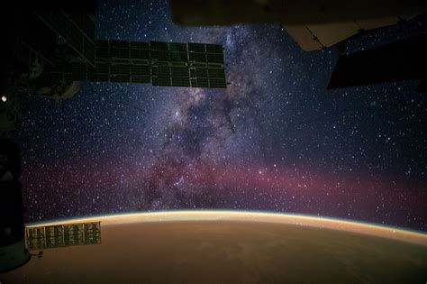 Panorama Of The Night Sky And The Milky Way Nasa