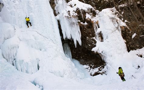 People Extreme Climbing Nature Landscapes Ices Waterfall Rivers