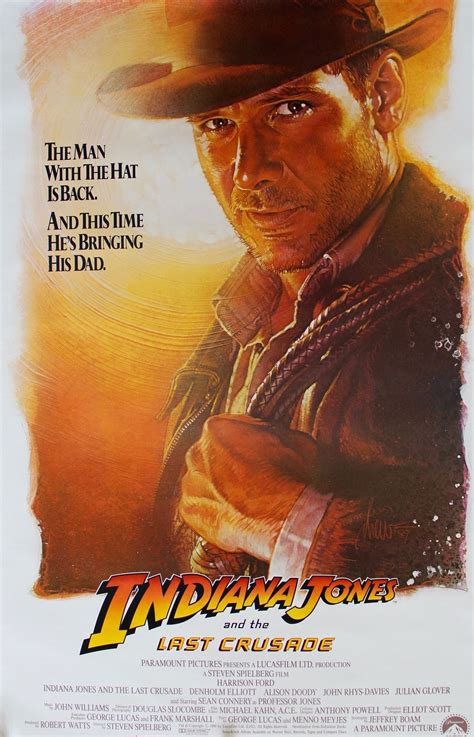 Indiana Jones The Last Crusade Vintage Advance Movie Poster