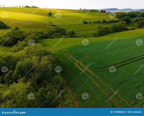Beautiful Farmlands From Above Rural Scenery Stock Photo Image Of