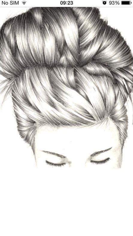 Hair In A Messy Bun Drawing By Artxstsahar On Deviantart Hairstyles