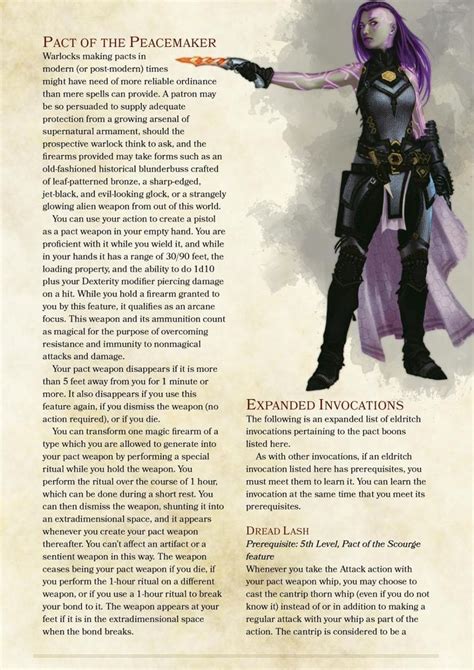 Dnd 5e Homebrew — Warlock Pact Boons And Invocations By Dnd 5e