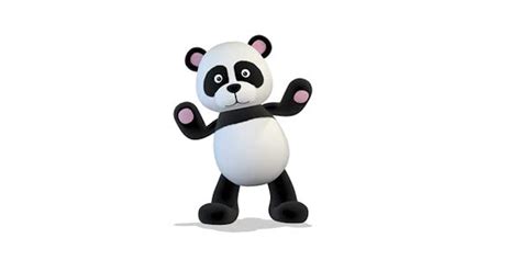 Panda Bear Cheering Fans On White Background Stock Video Envato Elements