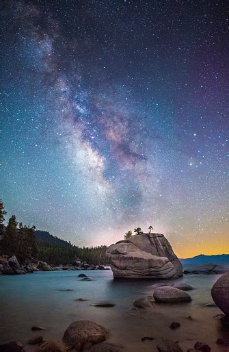 Milky Way Over Bonsai Rock Lake Tahoe Stock Photo Download Image Now