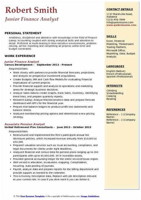 41 Financial Analyst Resume Examples That You Can Imitate