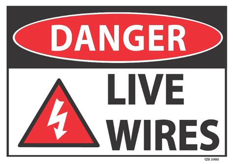 Danger Live Wires Industrial Signs