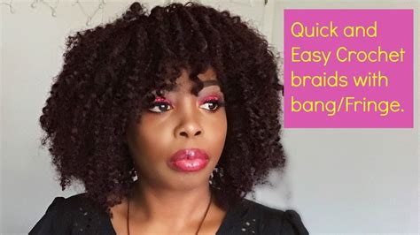 How To Easy Crochet Braids With Bangsfringe Youtube