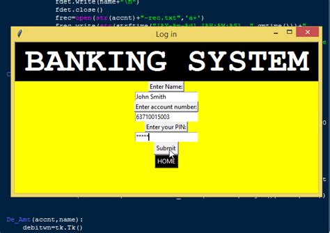 Banking System Project In Python Sourcecodester