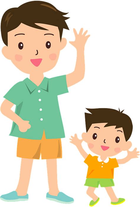Dad With Son Clipart Black And White Dad Clip Art Kanariyareon