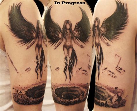 Dark Angel Tattoo Miguel Angel Custom Tattoo Artist Mi Flickr