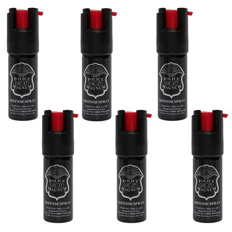 Buy 6 X Magnum Oc 17 Pepper Spray 1 2oz Ounce W Safety Lock For Self Defense Security Online At