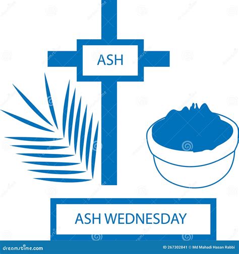 Ash Wednesday Icon Ash Wednesday Celebration Blue Vector Icon Stock
