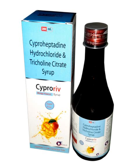 Oxyriva Cyproriv Cyproheptadine Hydrochloride And Tricholine Citrate