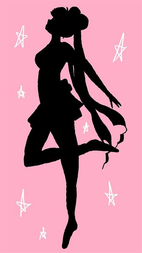 My Attempt Of A Sailor Moon Silhouette Sailor Moon Moon Silhouette Drawing Base