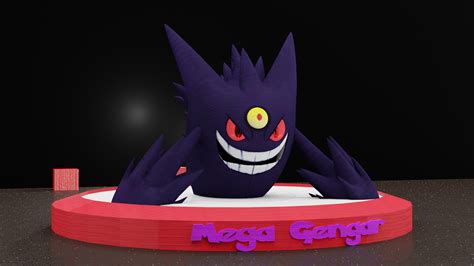 stl file mega gengar pokémon accurate model・3d print model to download・cults