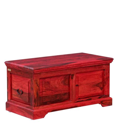 Buy Stanfield Solid Wood Trunk In Spicy Red Finish Amberville By