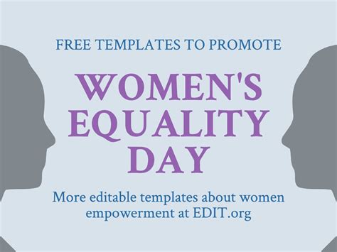 Free Women Equality Day Designs And Gender Equality Posters