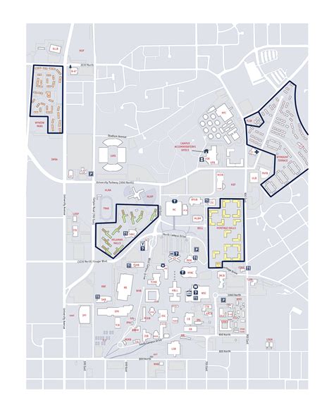 Byu Campus Map Pdf Map Vector