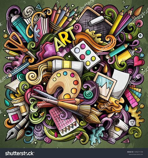 Cartoon Vector Doodles Art And Design Illustration Colorful Detailed