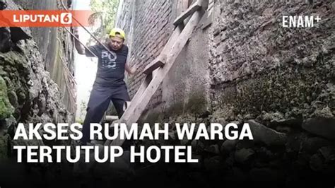 Video Viral Akses Rumah Warga Bekasi Tertutup Tembok Hotel Enamplus