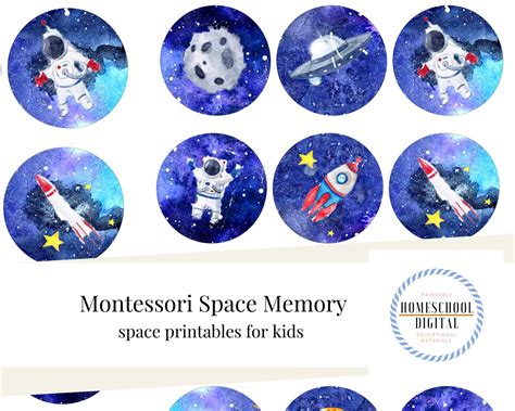 Space memory game space printables for kids Memory game | Etsy | Memory games for kids, Memory 