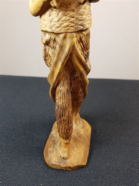 Antique Hand Carved Wood Man Carving Statue Sculpture Figurine Etsy