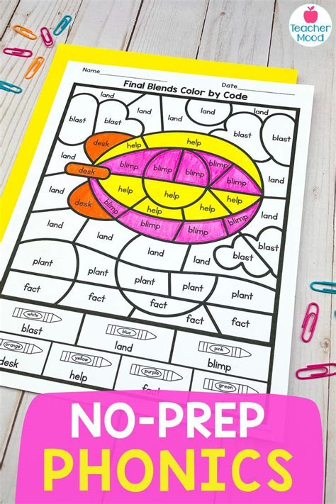 Word Work Coloring Pages Phonics Worksheets Decodables Phonics