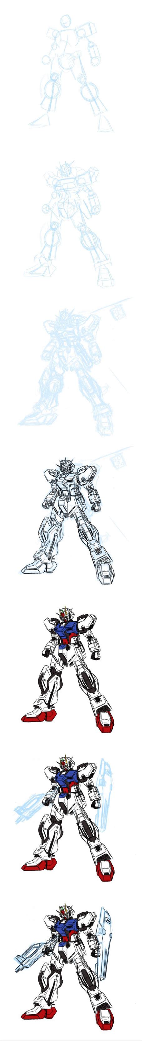 How To Draw A Gundam Step By Step Mechanical Design Design Reference