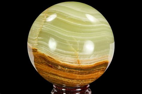 34 Polished Green Jade Onyx Sphere Afghanistan 108231 For
