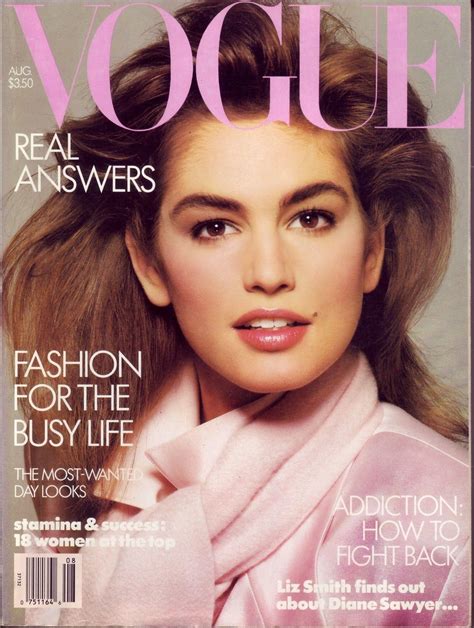 Cindy Crawford First Vogue Cover 1986 Photographer Richard Avedon