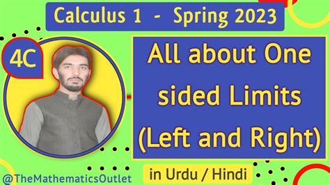 Evaluate Left And Right Limit Of A Function One Sided Limit In Urdu