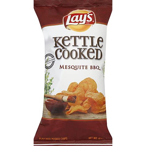 Lays Kettle Cooked Mesquite Bbq Flavored Potato Chips 85 Oz Bag