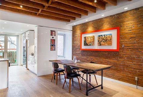 Exposed Brick Walls In 10 Cool Dining Room Design Ideas Interior Idea