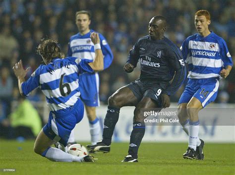 Jimmy Floyd Hasselbaink Of Chelsea Is Tackled By John Mackie Of News