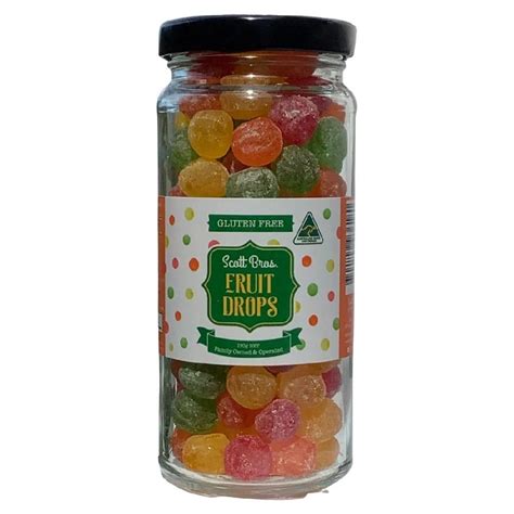 Buy Scott Bros Candy Vintage Fruit Drops Boiled Sweets Jar 155g Aust