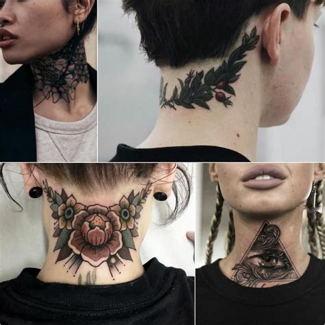 The Neck Is Covered With Many Different Tattoos
