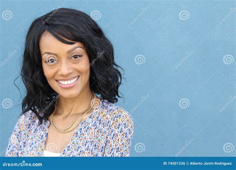Close Up Beauty Portrait Of A Young And Attractive African American