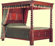 With a smaller space, it's more important than ever to choose your furniture carefully so that each section there has maximum impact. Four-poster bed - Wikipedia