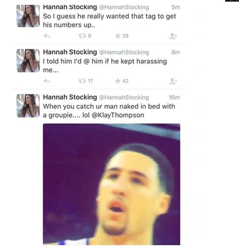 Klay Thompsons Girlfriend Hannah Stocking Shames Nba Player On Twitter