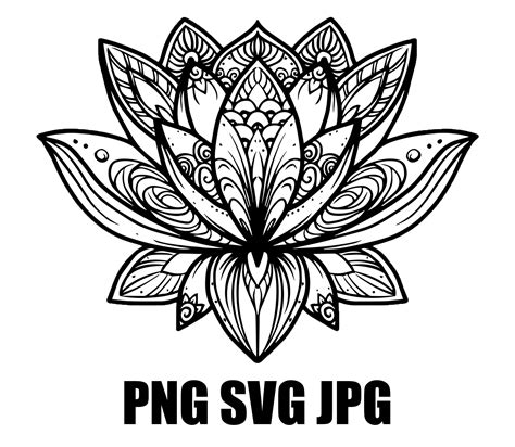 Digital Drawing And Illustration Lotus Svg Lotus Flower Png Design