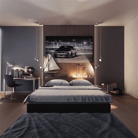 Home decor cool bedroom ideas for teenage guys simple boy room e dimension : 50 Luxury Modern Man Bedroom Design Ideas | Cool room ...