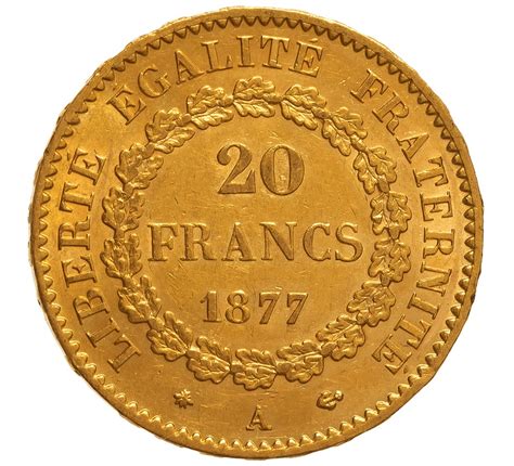 Buy 1877 Gold Twenty French Franc Coin From Bullionbypost From 45080