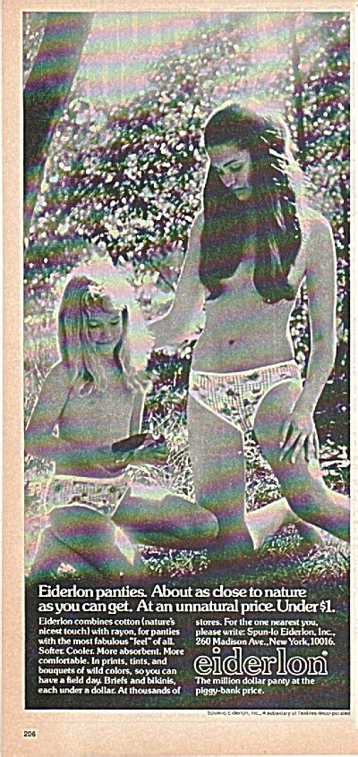 Eiderlon Panties Ad 1974 Girls In Underwear Ad Ebay