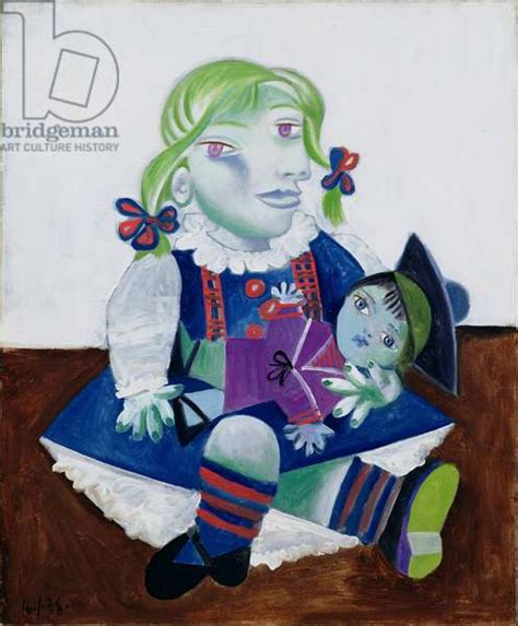 Maya With A Doll 1938 Oil On Canvas