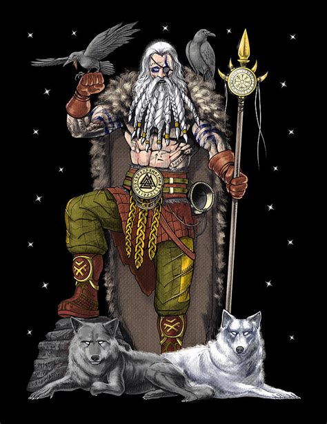 Viking Norse God Odin Digital Art By Nikolay Todorov Pixels