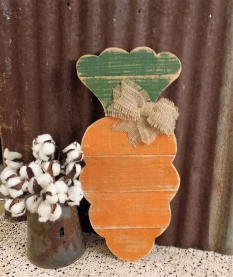 Rustic Farmhouse Easter Decor Rustic Carrot Easter Door Etsy Easter