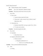 While apa format does not have specific rules for writing an outline, there are a few guidelines that some instructors require outlines to use decimal format. Round 1 Full Sentence Outline - INTRODUCTION Attention ...